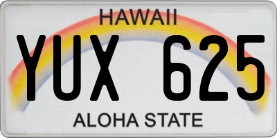 HI license plate YUX625