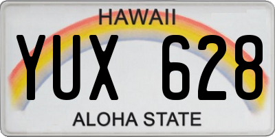 HI license plate YUX628