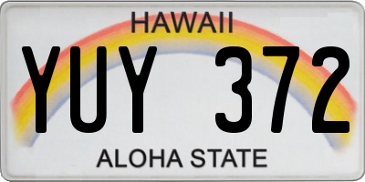 HI license plate YUY372