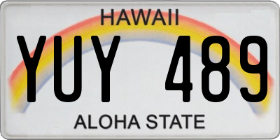 HI license plate YUY489