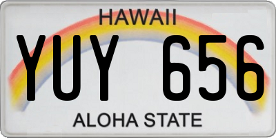 HI license plate YUY656