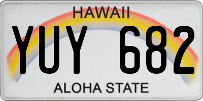 HI license plate YUY682