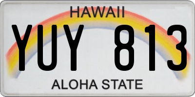 HI license plate YUY813