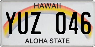 HI license plate YUZ046