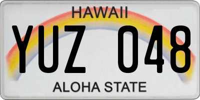 HI license plate YUZ048