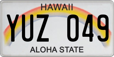 HI license plate YUZ049