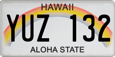 HI license plate YUZ132