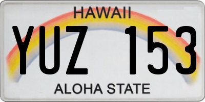 HI license plate YUZ153