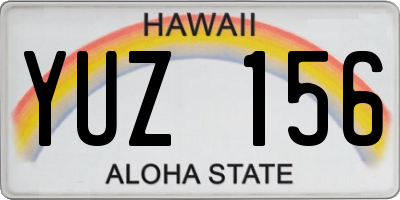 HI license plate YUZ156