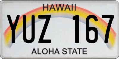 HI license plate YUZ167