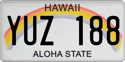 HI license plate YUZ188