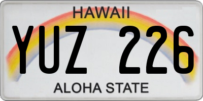 HI license plate YUZ226