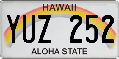 HI license plate YUZ252