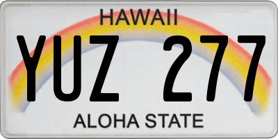 HI license plate YUZ277