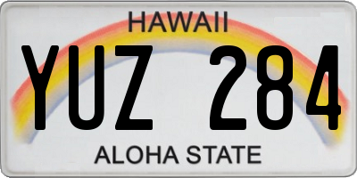 HI license plate YUZ284