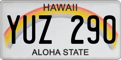 HI license plate YUZ290