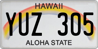 HI license plate YUZ305