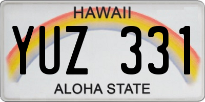 HI license plate YUZ331
