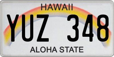 HI license plate YUZ348