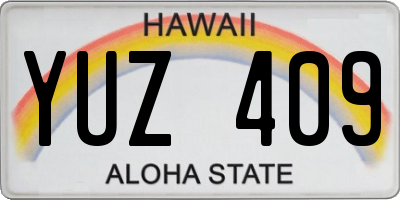 HI license plate YUZ409
