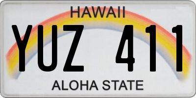 HI license plate YUZ411