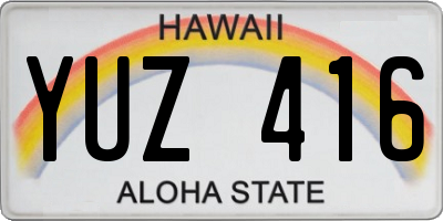 HI license plate YUZ416
