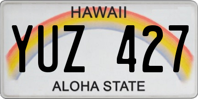 HI license plate YUZ427