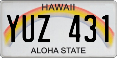 HI license plate YUZ431