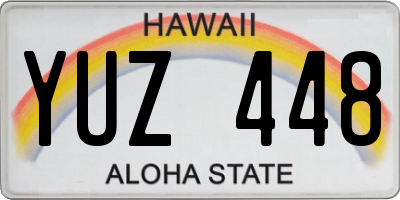HI license plate YUZ448