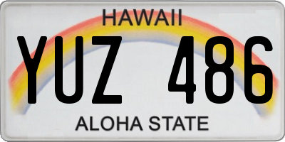 HI license plate YUZ486