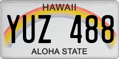 HI license plate YUZ488