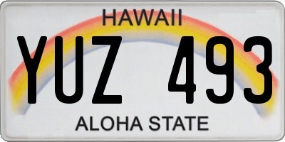 HI license plate YUZ493