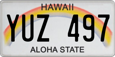 HI license plate YUZ497