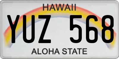 HI license plate YUZ568