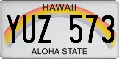 HI license plate YUZ573