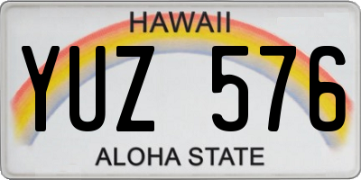 HI license plate YUZ576