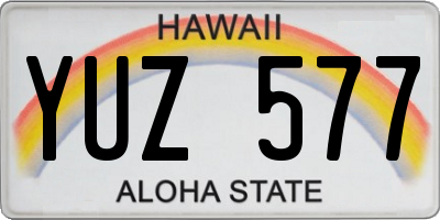 HI license plate YUZ577