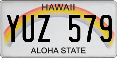 HI license plate YUZ579