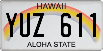 HI license plate YUZ611