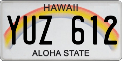 HI license plate YUZ612