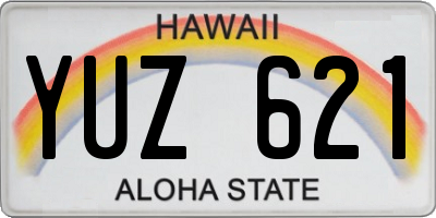 HI license plate YUZ621