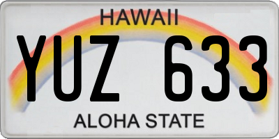 HI license plate YUZ633