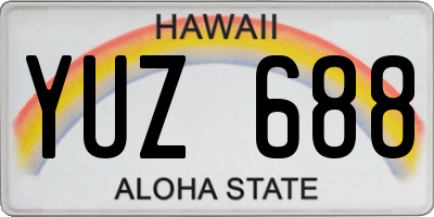 HI license plate YUZ688