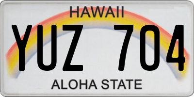 HI license plate YUZ704