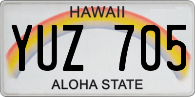 HI license plate YUZ705