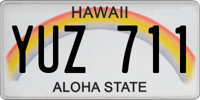 HI license plate YUZ711