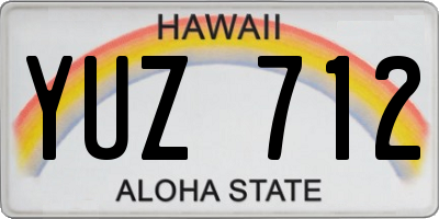 HI license plate YUZ712