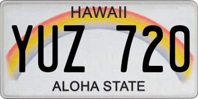 HI license plate YUZ720