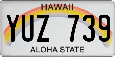HI license plate YUZ739