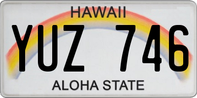 HI license plate YUZ746